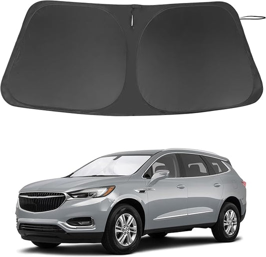Windshield Sun Shade Custom Fit for 2018-2024 Buick Enclave Accessories Foldable Sunshade Sun Blocker Protect Car from Sun Rays & Heat Damage Keep Car Cooler