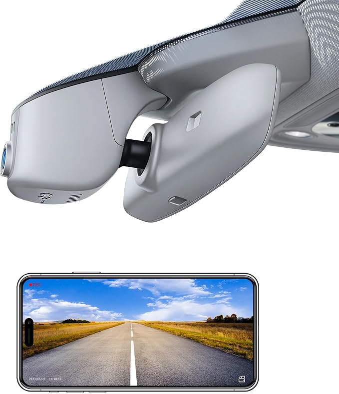 Mangoal 4K Dash Cam fit for Audi (Model A Gray) 2019-2026 A4 A6 Allroad A3 A5 Q5 S4 S6 Q7 A8 S8 TT A7 S5 Q3 S3 S7 RS3 RS5 RS6 e-tron, OEM Look, UHD 2160P Video, WiFi & App, GPS, 64GB Card