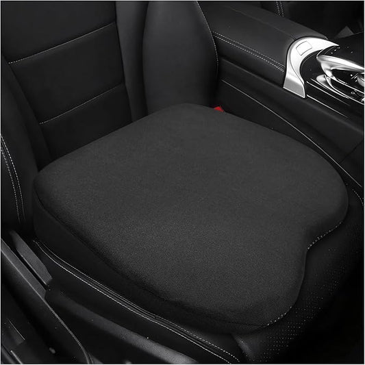 2 in 1 Wedge Car Cushion for Driving, 3 Inch Soft Memory Foam Driver Seat Pad for Lumbar Support, Breathable Low Back Support Pillow Enhances Driving Comfort, Car Accessories (Black)