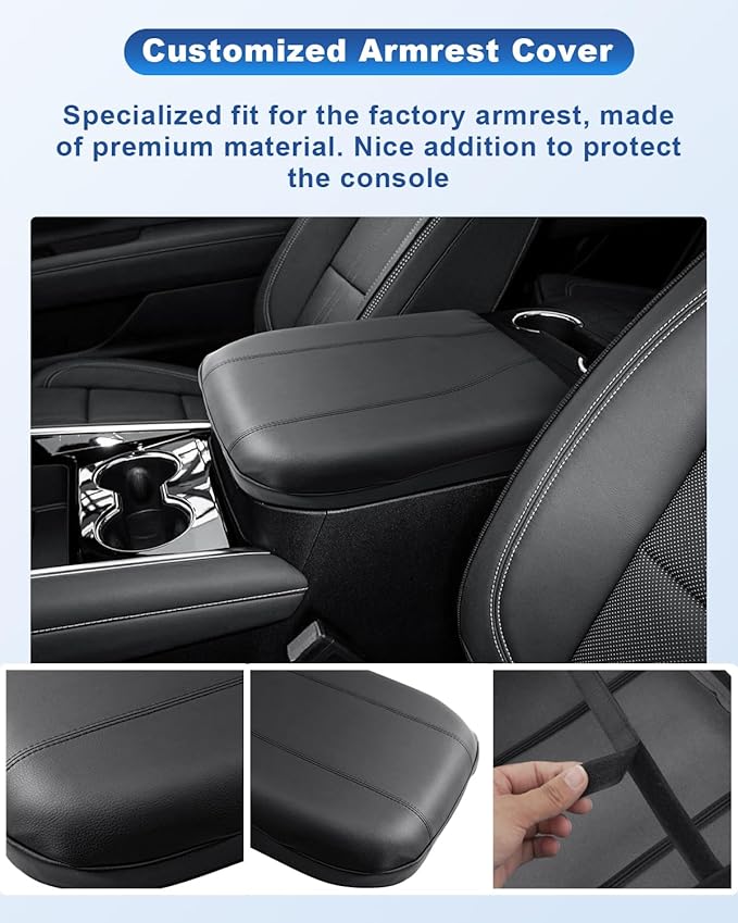 CDEFG for 2025 2026 Chevy Suburban Tahoe Center Console Cover for 2025 2026 Chevrolet Suburban Tahoe Accessories Armrest Cover 2025 2026 Suburban Tahoe Middle Console Pad Arm Rest Cushion