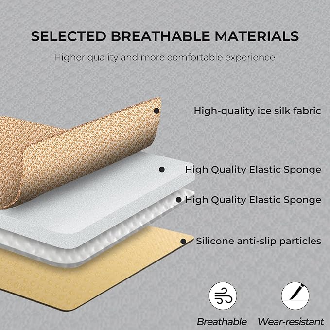 All Season Rear Bench Car Seat Covers Khaki - Breathable Car Seat Protectors with Anti Slip Bottom - Durable Auto Seat Cushions Universal Fit for Vehicles Cars SUV Trucks Size M