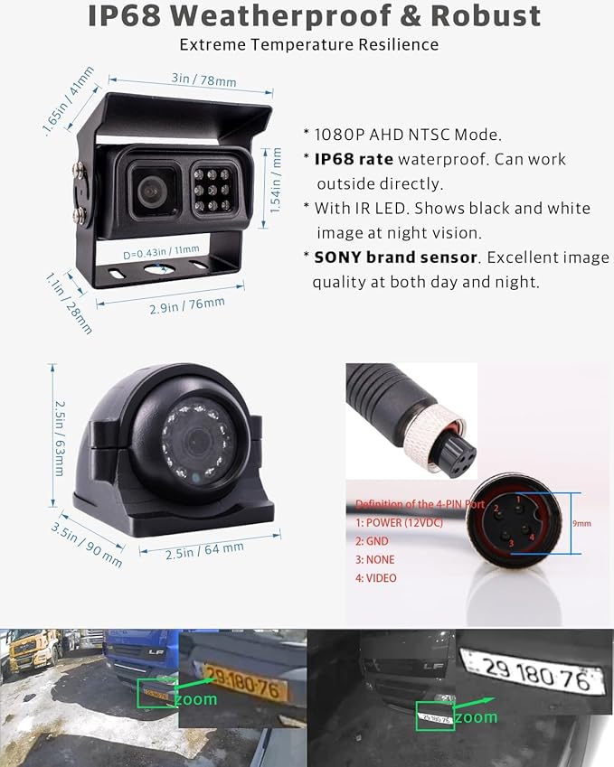 JOINLGO 4CH GPS 4G WiFi 1080P HDD/SSD/SD Drive Mobile Vehicle Car DVR Video Recorder Kit Live View on PC Phone with 4pcs Side Rear View IR Metal Car Camera (1TB ssd Included)
