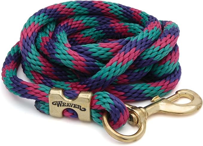 Weaver Equine Performance Lead Rope, Long Horse Lead Rope with Quick Halter Attachment, Soft Comfort Grip, Barn Horse Tack for Daily Use & Showing