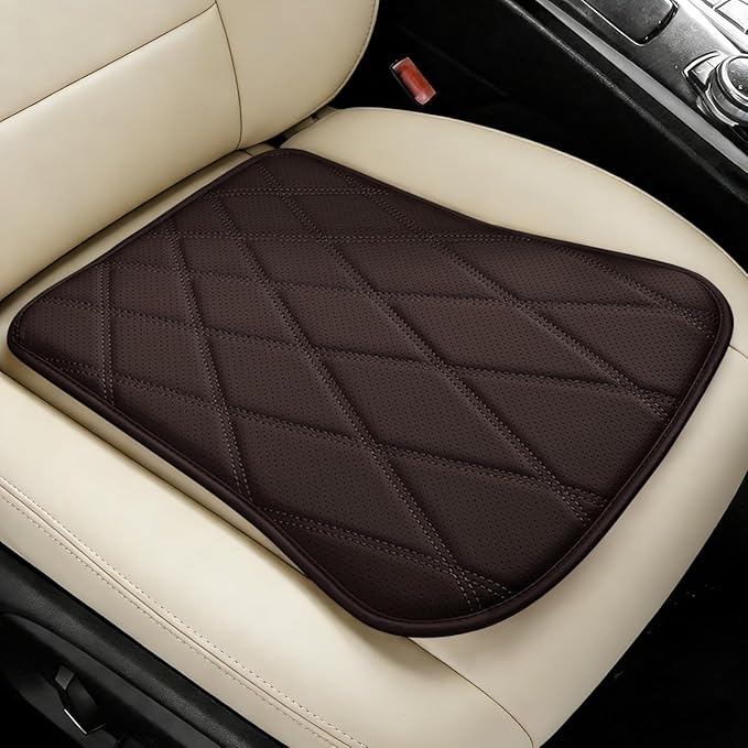 Car Seat Cushion, Comfortable Sciatica & Lower Back Pain Relief Vehicle Driver Seat Pillow, Auto Interior Chair Protector, Universal for SUV Automobile Truck (Coffee)