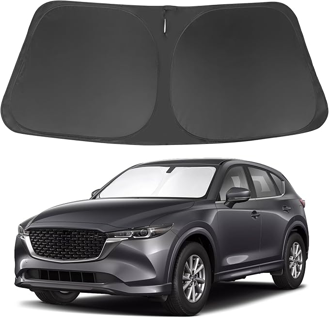 Windshield Sun Shade Custom Fit for 2017-2024 2025 2026 Mazda CX5 CX-5 Accessories Front Window Sunshade Shield Blocker Keeps Car Cool