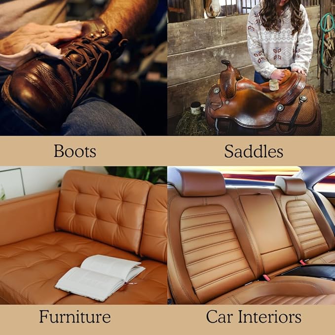 Blackrock LEATHER N RICH - Quality leather cleaner and conditioner, Made in the USA since 1976 - Leather care for boots, saddles, car interiors, furniture, horse tack. Easy to use.