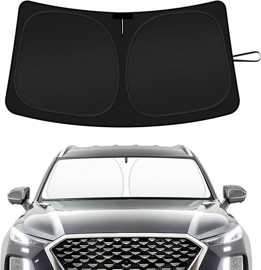 Car Windshield Sun Shade Compatible with 2020 2021 2022 2023 2024 2025 2026 Hyundai Palisade Accessories Foldable Front Window Sunshade Custom Windshield Cover Sun Visor Block UV Rays