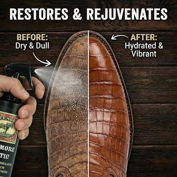 Bickmore Exotic 8oz - Specially Formulated Leather Spray Used to Clean Condition Polish and Protect Exotic Leathers & Reptile Skins