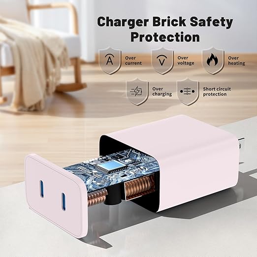 45W Dual Port Super Fast Charger with Long USB C to C Cable 10ft,Type C Wall Charger Block and Android Phone Charging Cord for Samsung Galaxy S26 Plus/S25 Ultra/S25+/S24+/S23+/S22+/S21/S20/Note 20/10+