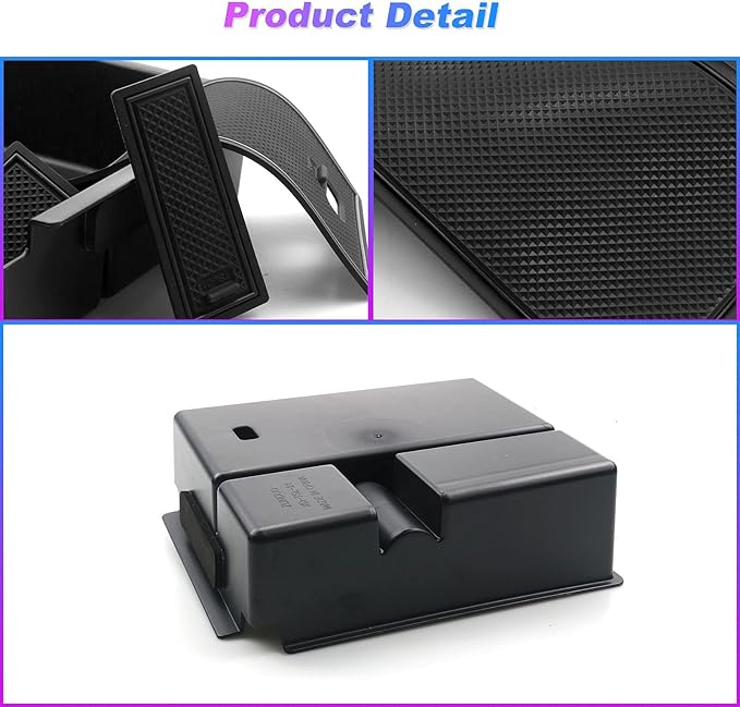 SXCY for 2023 2024 Hyundai Tucson/Santa Cruz Center Console Organizer for 2022-2024 Tucson NX4 / Santa Cruz Limited Armrest Console Tray 2024 Tucson Accessories ABS Armrest Console Storage(Black)