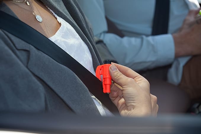 resqme The Original Compact Emergency Keychain Car Escape Tool, Seatbelt Cutter and Window Breaker, Made in USA, Pack of 2