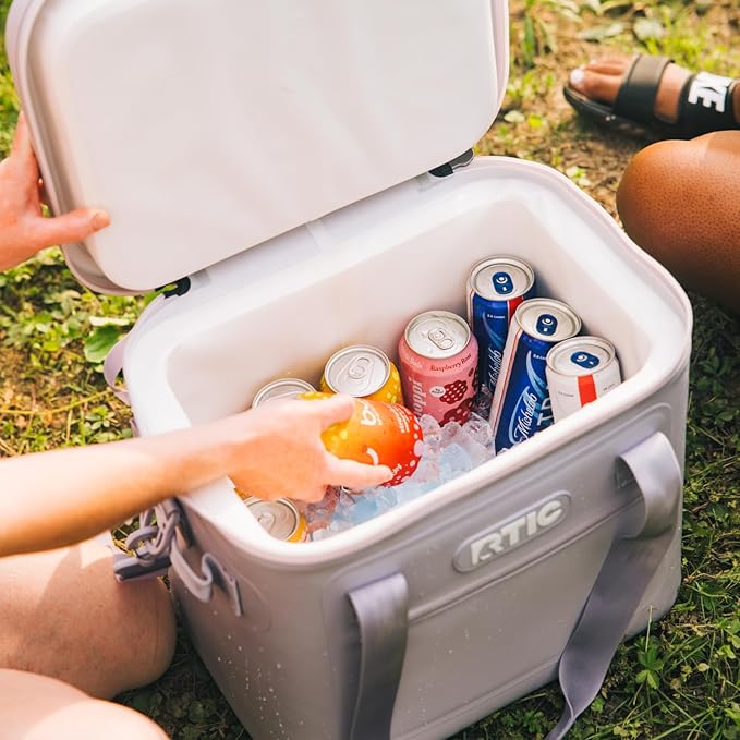 RTIC Ultra-Tough Soft Cooler 30 Can, Insulated Bag Portable Ice Chest Box for Lunch, Beach, Drink, Beverage, Travel, Camping, Picnic, Car, Trips, Floating Cooler Leak-Proof with Zipper