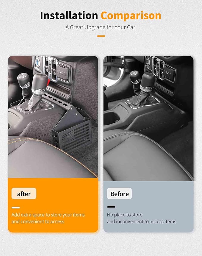 Hoolcar Gear Shift Center Console Organizer Side Tray Compatible with Jeep Wrangler JL/JLU 2018-2024 & Jeep Gladiator JT Truck 2020-2023 Interior Shifter Storage Box Accessories, American Flag