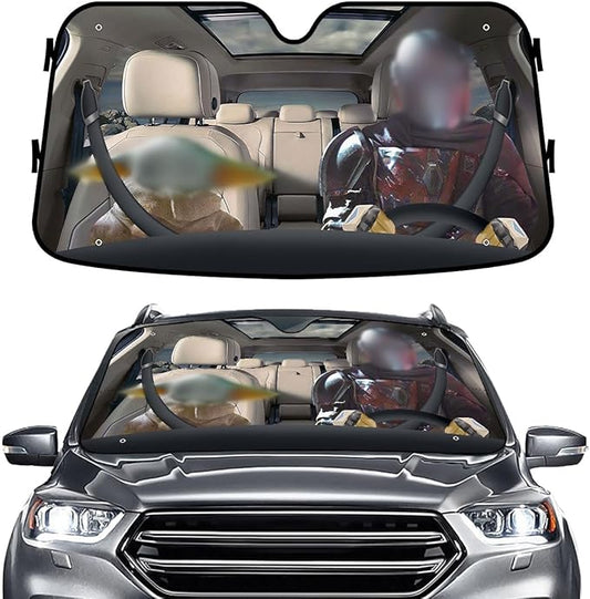 GENANY Galaxy Windshield Sun Shade for Car SUV Truck (55x30 inches), Sun Shade Windshield, Protector Blocks UV, Auto Gifts, Car Decor