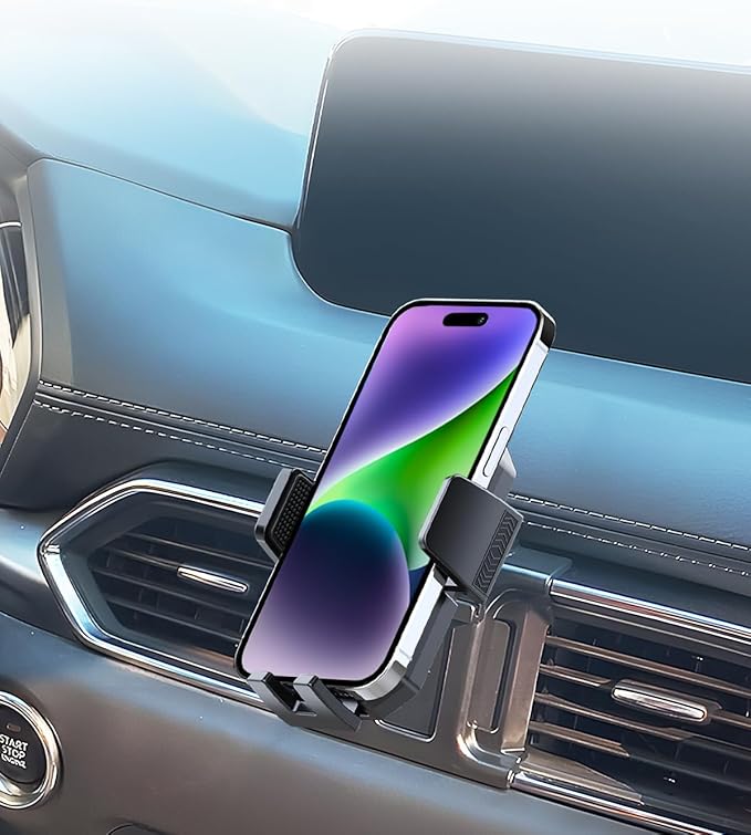 PZK Car Phone Mount for Mazda CX-5 CX5 2017 2018-2023 2024 2025 Accessories Custom Air Vent Car Phone Holder Auto Lock Hands Free 360° Rotation Cell Phone Automobile Cradles for iPhone Samsung