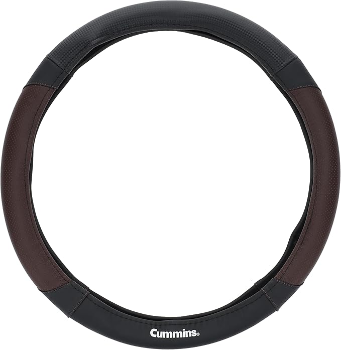 Cummins CMN35391 Navigator 18-Inch Steering Wheel Cover Leather Semi Truck Interior Accessories for RV and Big Rig-Black