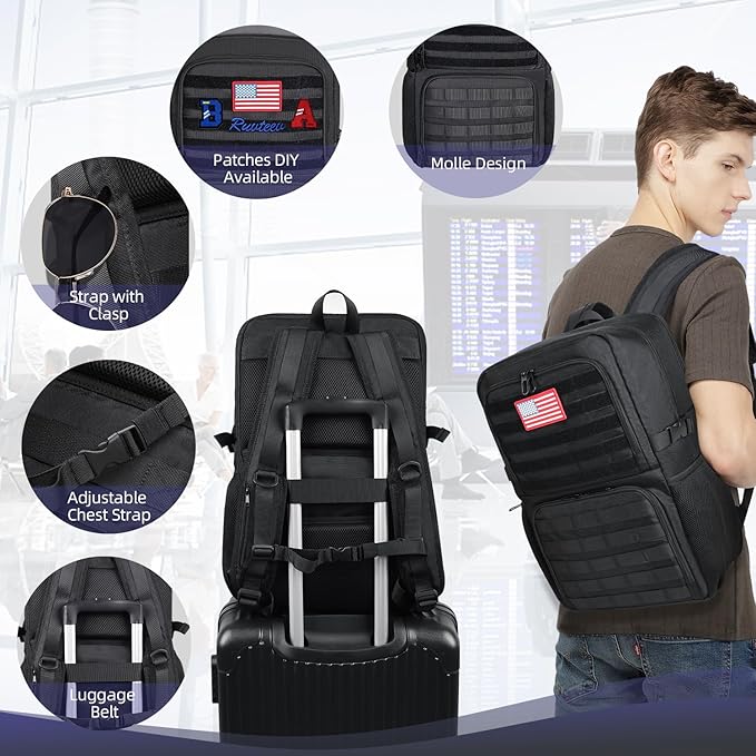 BERTASCHE Lunch Backpack, Work Backpack with Insulated Cooler Lunch Box 15.6 inch Laptop Backpack for Men Women, TSA Large Daypack for Commuter College Travel Picnic