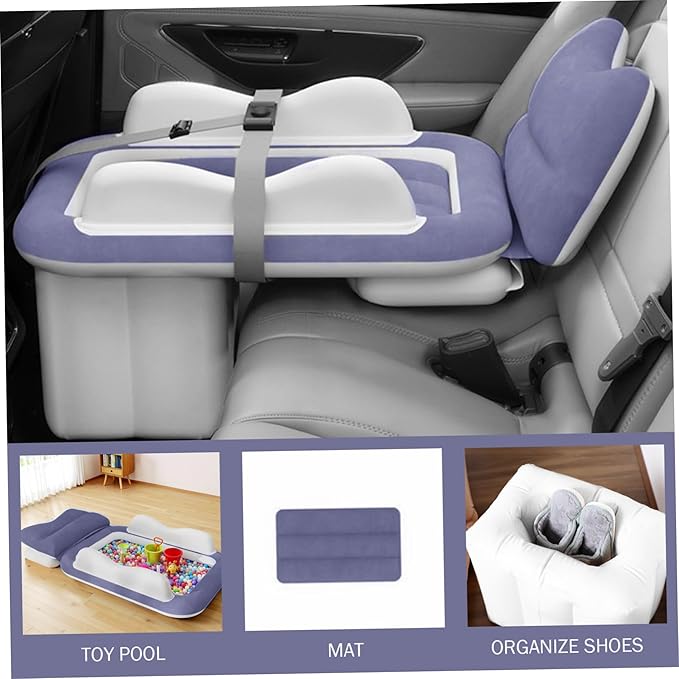 Toddler Airplane Bed, Comfortable Toddler Inflatable Bed with Pump, Patch Kit and Storage Bag, Portable for Car, Plane, Travel, Camping, Airplane for