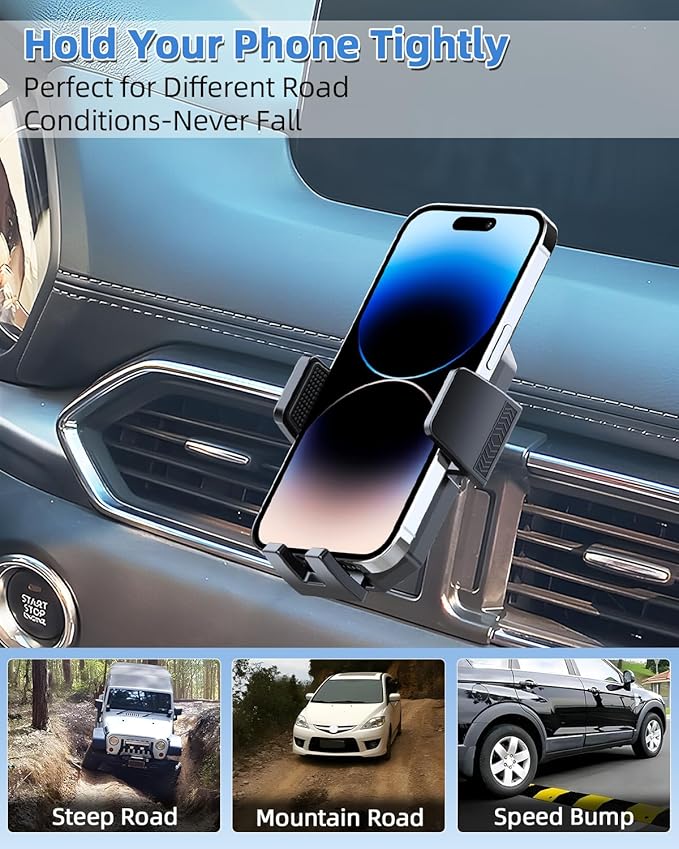 PZK Car Phone Mount for Mazda CX-5 CX5 2017 2018-2023 2024 2025 Accessories Custom Air Vent Car Phone Holder Auto Lock Hands Free 360° Rotation Cell Phone Automobile Cradles for iPhone Samsung