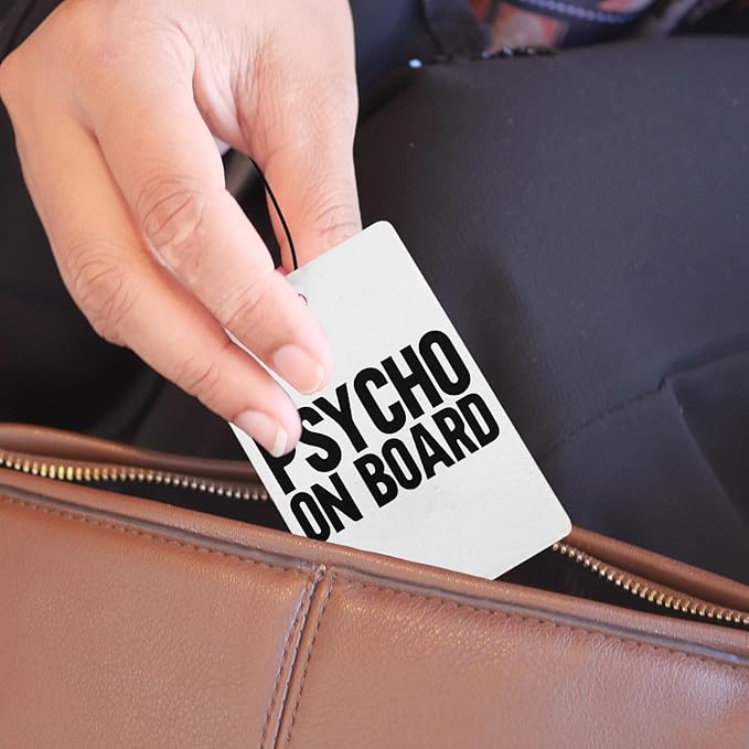 Funny Car Air Freshener 4 Pcs, Humorous Driver Driving Sign Hanging Air Freshener for Cars Closet Drawer Books, Funny Sarcastic Gifts Car Accessories for Women Men