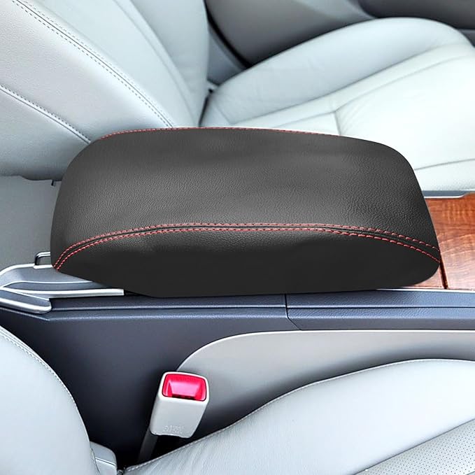 Compatible with Center Console Armrest Cover for Toyota Camry 2007 2008 2009 2010 2011 Leather Arm Rest Storage Box Lids Cushion Protector Pad