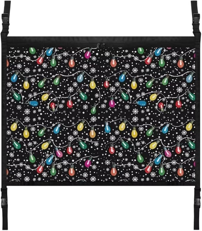 Colorful Lights Car Roof Storage Bag Car Seat Storage Hanging Bag Multi-Purpose Car Bag Storage Box Organizer Pouch Pocket Inner Car Accessories Compatible with Most Vehicles