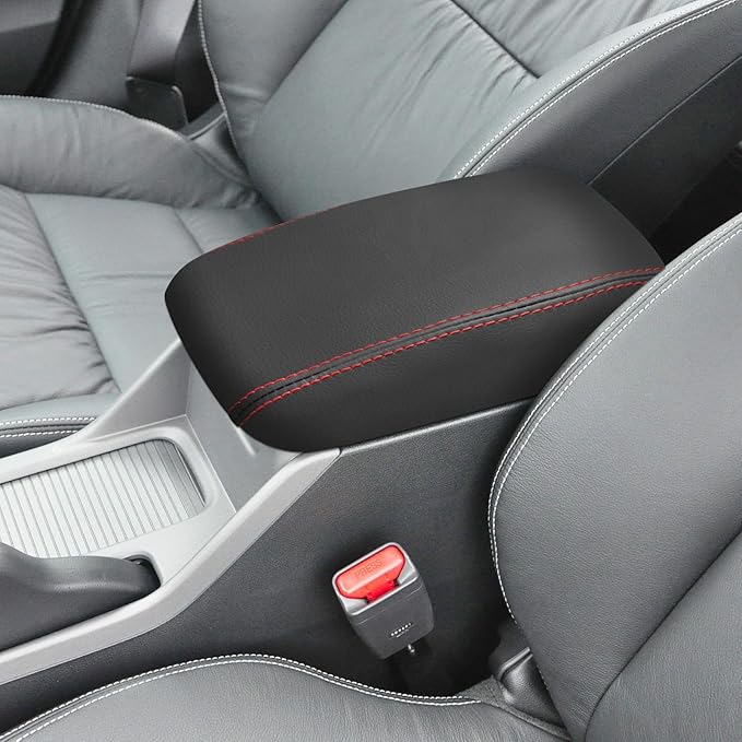 Compatible with Center Console Armrest Cover for Honda Civic 2012 2013 2014 2015 Leather Arm Rest Storage Box Lids Cushion Protector Pad