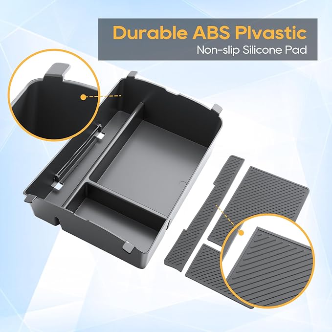 For Hyundai Palisade/Palisade Hybrid Center Console Organizer for 2026 Hyundai Palisade/Palisade Hybrid (Calligraphy) Middle Armrest Storage Tray 3PCS Interior Accessories - Only Fit Calligraphy Trim