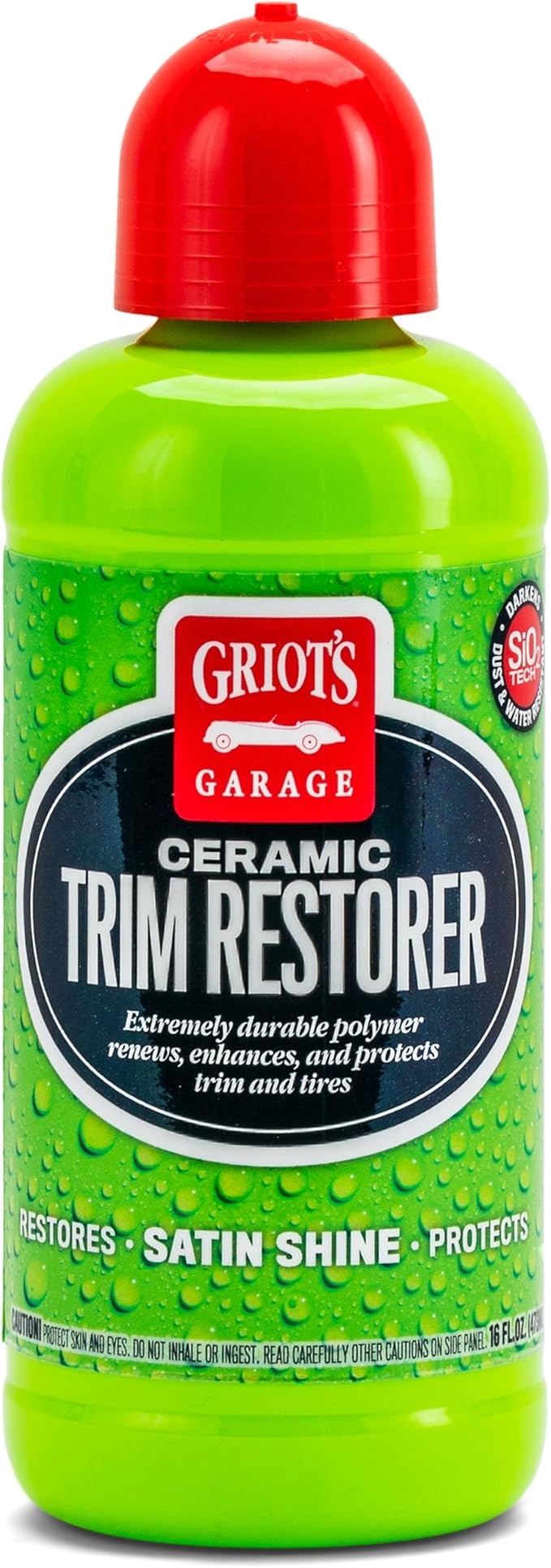 Griot's Garage Ceramic Trim Restorer for Car Detailing, Ceramic-Infused Coating for Exterior and Interior Plastics, Vinyl, and More, 10944, 16oz