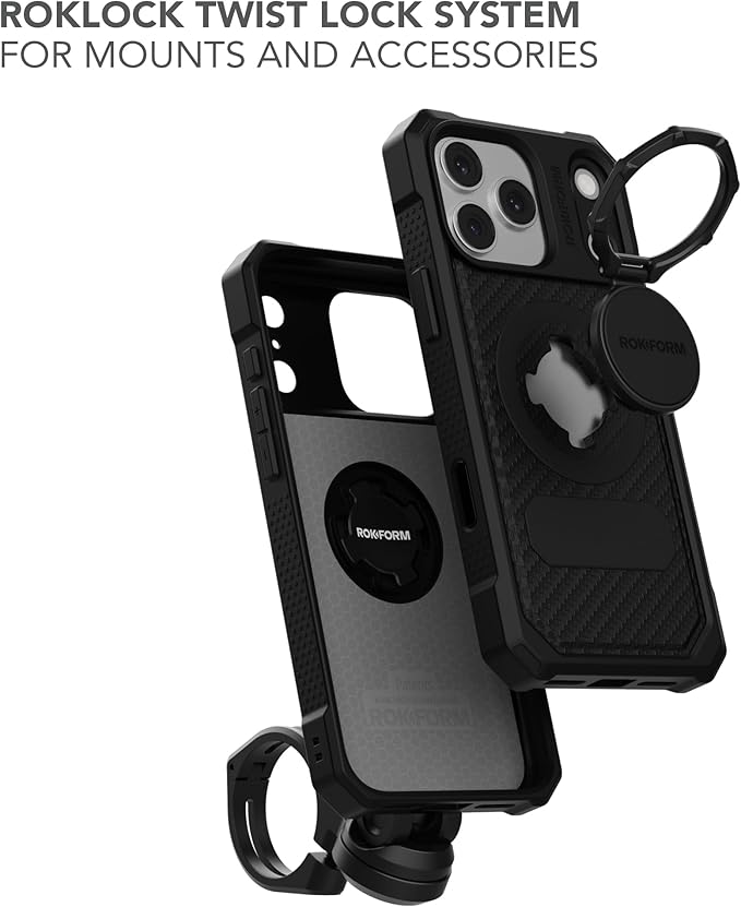 Rokform Rugged Case Compatible with iPhone 17 Pro Max, Magnetic Cover (Black)