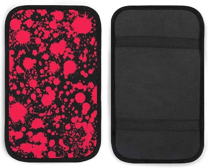 for Classic Horror Blood Splatter Black Car Handrail Box Cushion,Anti Slip Car Center Console Cover Universal Fit for Most Cars,Trucks and SUV