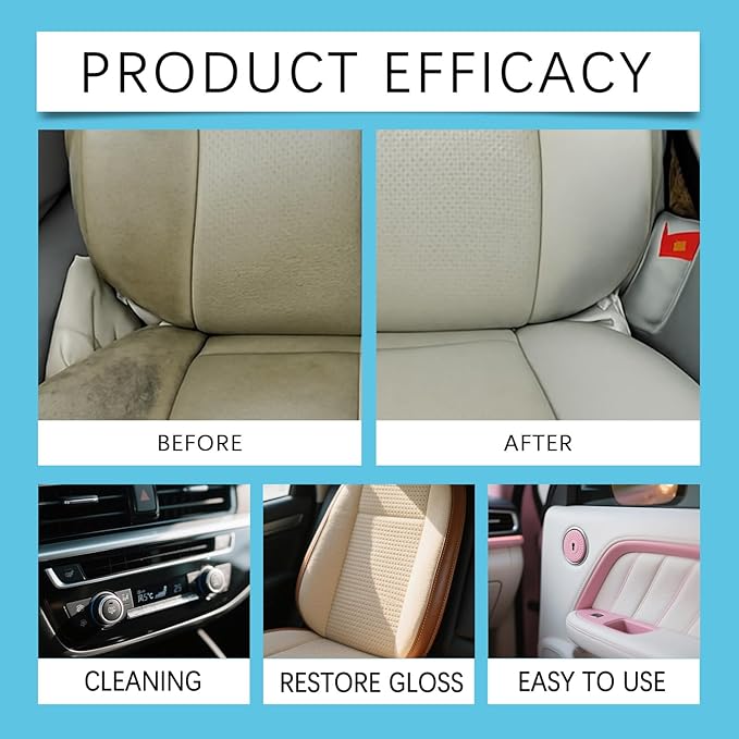 Plastic Restorer for Cars, Car Trim Restorer, Auto Detailing for Refreshing Faded Plastic, Leather, Vinyl and Rubber Trim with Polish, Long Lasting Care (3Pcs)