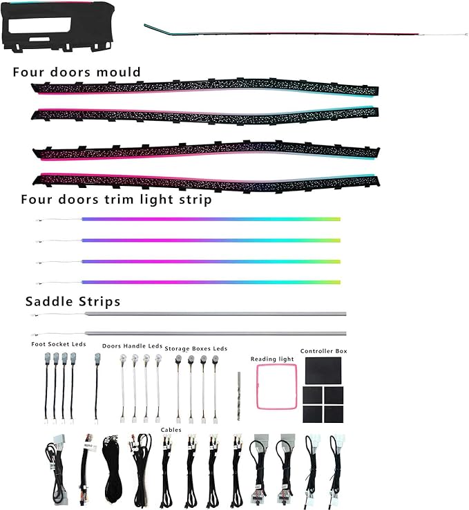 LED Interior Ambient Lighting Kit for Honda Accord 2023-2025 11th Gen Custom Fit Car Atmosphere Light (Starry Sky)