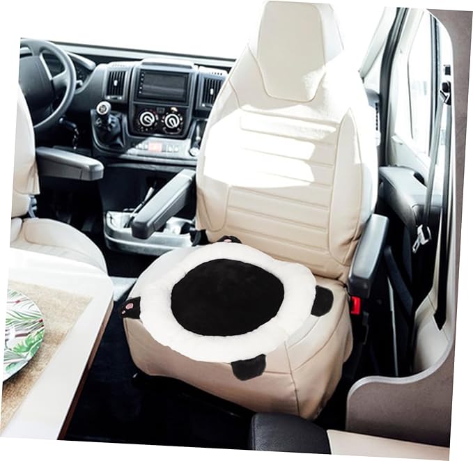 Healifty Cute Panda Car Seat Cushion Lumbar Support Pillow Easy to Clean Creative Design for Comfort for Drives Cars Trucks