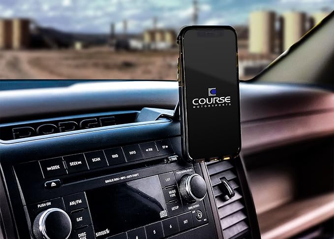 Course Motorsports Direct Fit Phone Mount - Dodge Ram 1500 (2009-2012), 2500/3500/4500/5500 (2010-2012) Compatible with All Phones - Manual Cradle