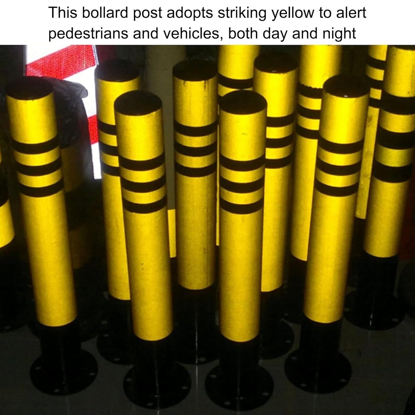 Safety Bollard Post, Steel Security Post Barrier Traffic Pole, Removable Bollard with Embedment Sleeve, Safety Barrier Bollard for Driveways, for Parking Barrier, Road Safety(750mm/30in)