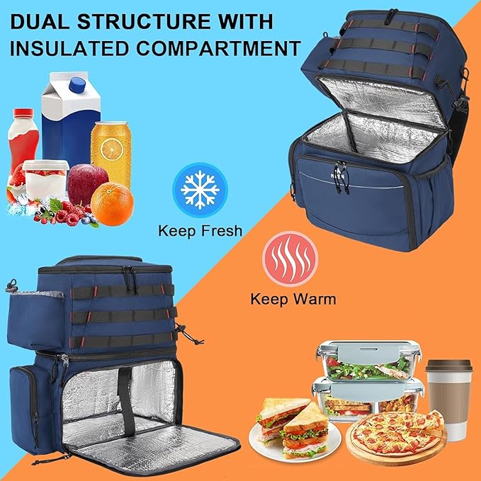 MATEIN Fishing Backpack, Water Resistant Tackle Storage Bag with Rod Holders & Cooler, Fishing Gifts for Men