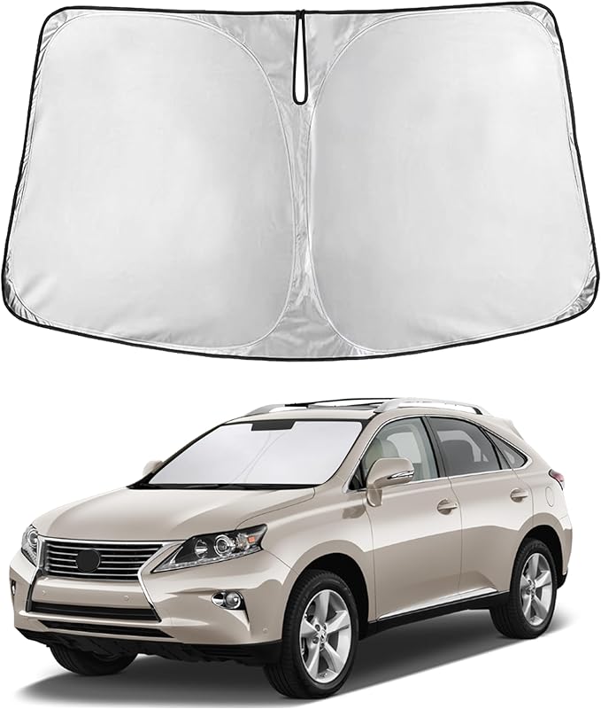 EcoNour Windshield Sunshade Compatible for Lexus RX 350/350h 300 450/450h 2010-2013 2014 2015, Sun Visor for Front Windshield & Window Sun Shade Cover, UV Heat Blocker & Protector, Car Accessories