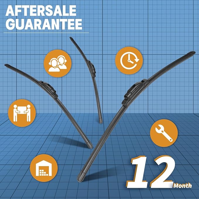 MIKKUPPA 22"+21"+11" Windshield Wiper Kit - Replacement for 2014-2023 Jeep Grand Cherokee - U/J Hook All Season Wiper Blades, Pack of 3