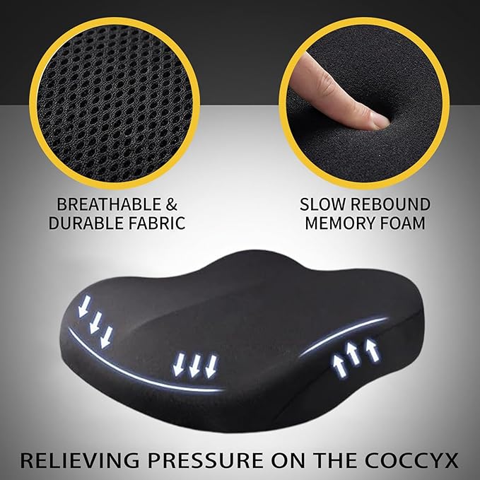 U-Shaped Car Memory Foam Seat Cushion for Honda CR-V 2013-2026+, Ergonomic Seat Pad for Long Sitting, Seating Comfort Cushion for Home and Desk