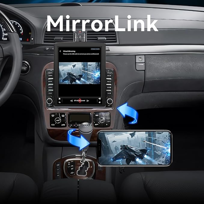 Android 14 Car Radio Compatible with Mercedes Benz S-Class W220 1998-2005,4G+64GB,9.7" Touch Screen Car Stereo with Wireless Carplay Android Auto,FM/GPS/SWC/Mirror Link/Backup Camera