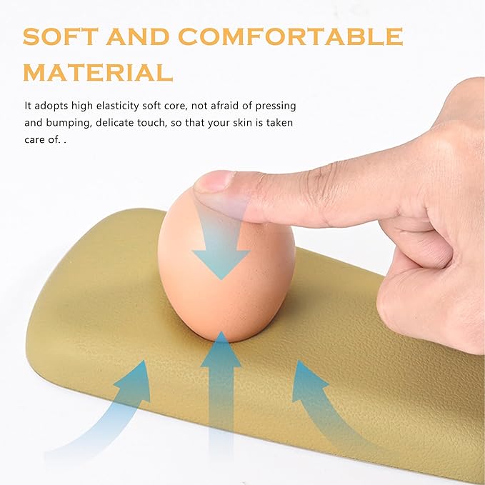OFBAND 2PCS Elbow Pad Arm Rest, Soft Leather Arm Rest Pillow with One-Piece Molding for Comfortable Support, Universal Car Accessories, Knee Cushion, Door Armrest Pads (Beige)