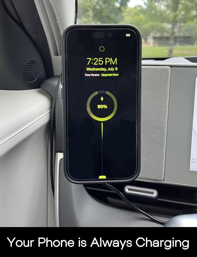 Maxby Phone Charger Mount for Hyundai Sonata/Kona/Santa Fe/Santa Cruz (2024-2026), Tucson (2025-2026), Ioniq 5 and Ioniq 9, Magnetic Dashboard Phone Holder, MagSafe-Compatible