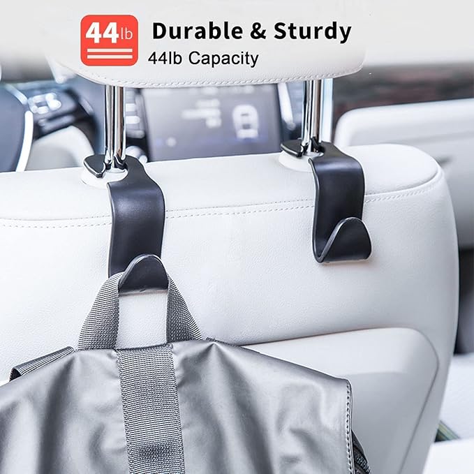 Car Seat Headrest Hook 8Pack Vehicle Bag Hooks Seat Hook Backseat Headrest Hangers Storage for Purses,Grocery Bags,Coats,Car Water Bottle Hook