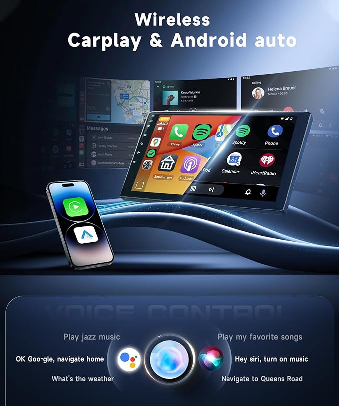 Qualcomm 8Core 4G 64G Radio for Honda Civic 2006-2011 Car Stereo with 10.1inch 1280x720P QLED Touch Screen 5.1Bluetooth 5G WiFi DSP FM Wireless CarPlay Android Auto GPS Backup Camera