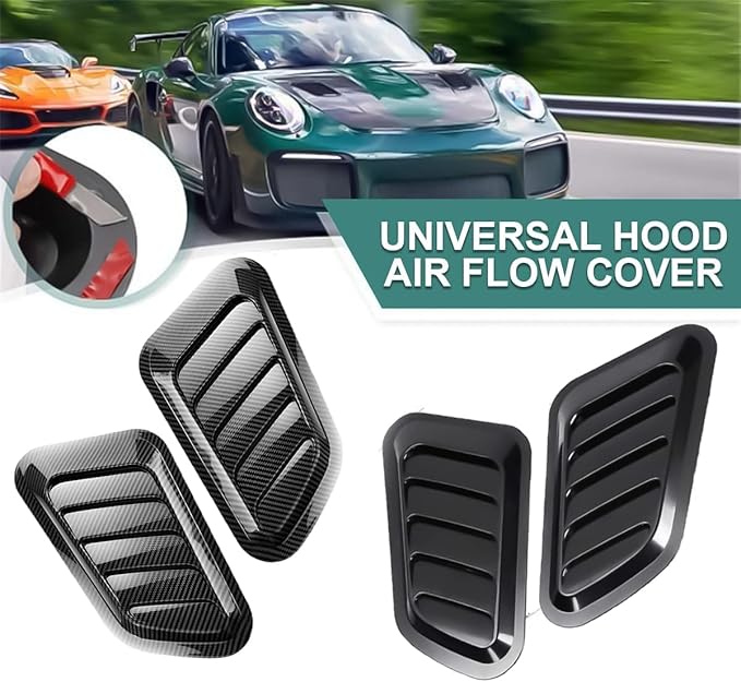 3PCS Car Hood Air Vents Universal Hood Vents for Car Hood Scoop Bonnet Vent Hood Air Intake Trim Cover