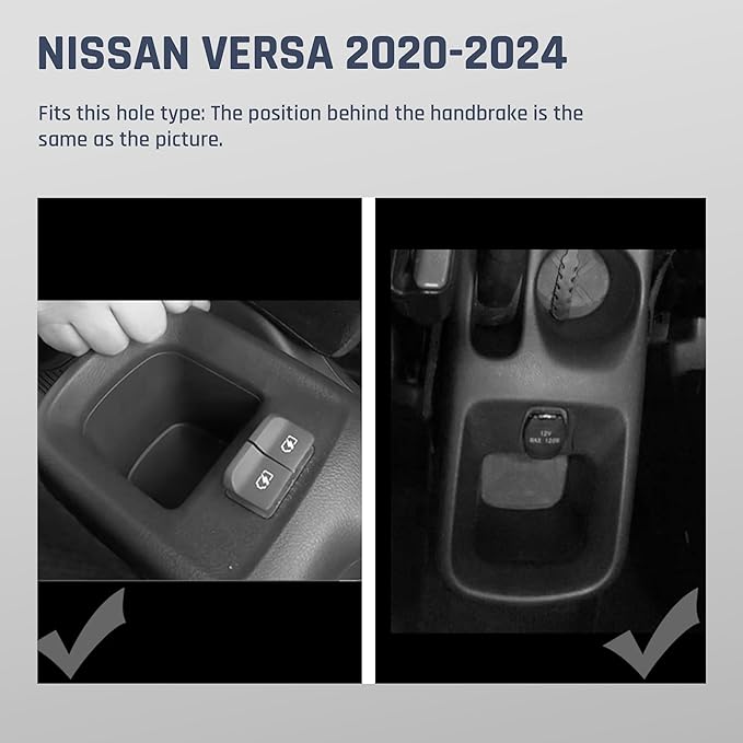 Double-Layer Armrest Box for Nissan Versa Almera 2020-2024 Car Center Storage Box Organizer Interior Hand Centre Consoles with Cup Holder Black Accessories
