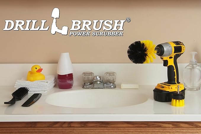 Bathroom Cleaning Brush Set - Cleaning Scrub Brush - Tile Cleaning Brush - Power Cleaning Brush - Scrub Brush - Brush Cleaning Tool - Grout Cleaning Tool - Home Cleaning Gadgets - Clean Shower Brush