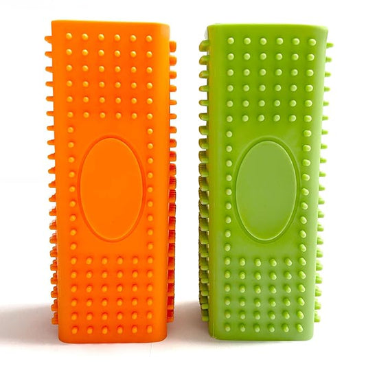 2pcs Pet Hair Remover, Dog Cat Block Roller Cleaner, Car Carpet Cleaner Brush for Small Animals, Pet Hair Removal Tool for Interior, Furniture, Sofa, Car Seat (Orange+Green)