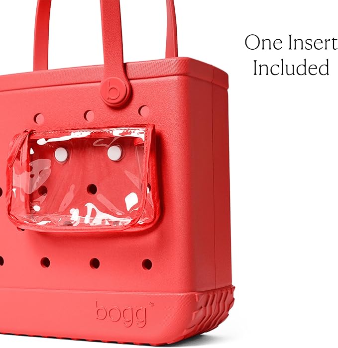 BOGG BAG Medium Tote – 15” x 12.5” x 5” – Durable, Washable, Tip-proof – Beach, Pool, Boat, Work, Sports (Coral Me Mine)